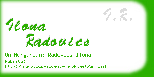 ilona radovics business card